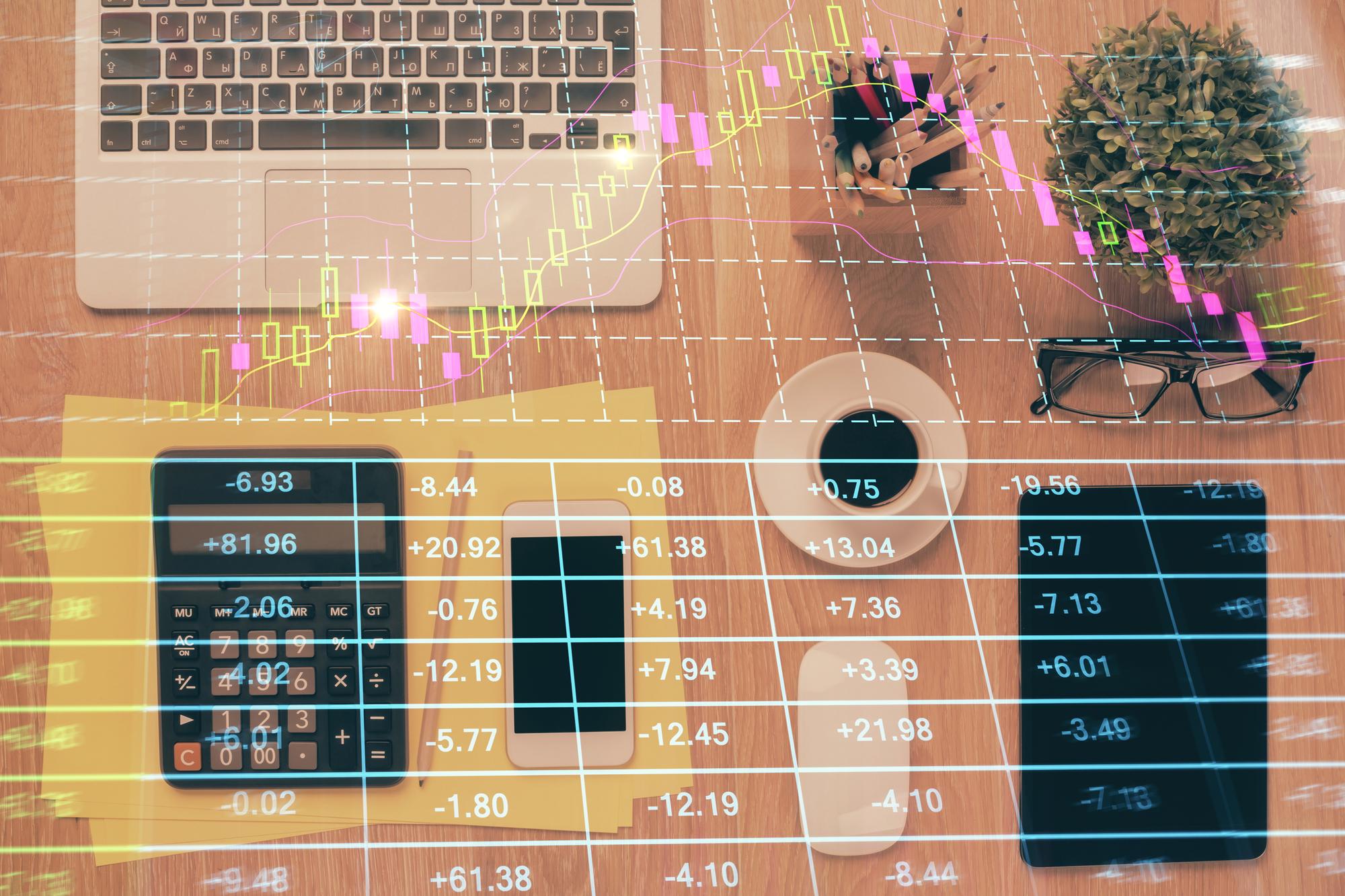 Dashboard with portfolio allocation chart